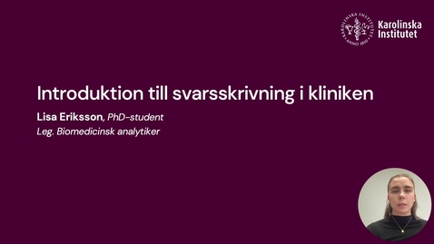 Thumbnail for Introduktion till svarskrivning inom ekokardiografi