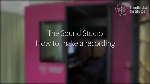 Thumbnail for The Sound Studio - How to make a recording