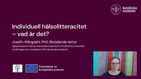 Thumbnail for Individuell hälsolitteracitet: vad är det?