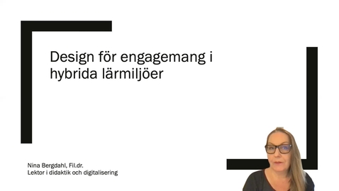 Thumbnail for Design för engagemang i hybrida lärmiljöer