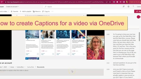 Thumbnail for Using upload to OneDrive to create Closed Captions