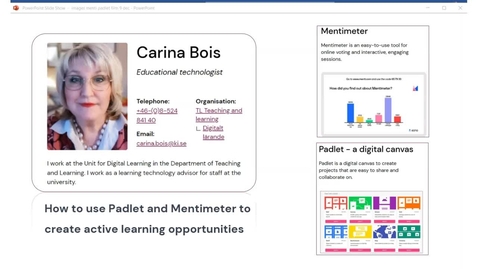 Thumbnail for Mentimeter and Padlet for active learning opportunities