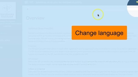 Thumbnail for ISP-system:  change language, permission