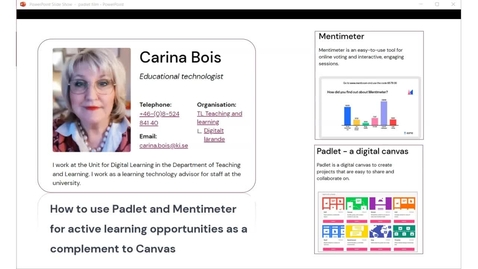 Thumbnail for Mentimeter and Padlet via Canvas
