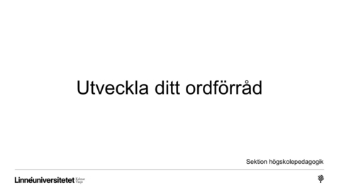 Thumbnail for Baspaket Studera: Utveckla ditt ordförråd