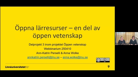 Thumbnail for Öppna lärresurser – en del av öppen vetenskap