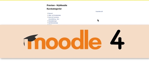 Thumbnail for Moodle 4 - Vad är nytt för mig som student? / What's new for me as a student