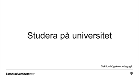 Thumbnail for Baspaket Studera: Studera på universitet