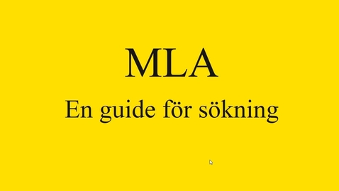 Thumbnail for MLA