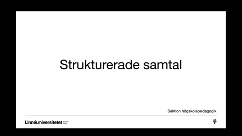 Thumbnail for Tala och samtala: Strukturerade samtal