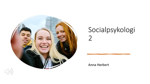 Thumbnail for Socialpsykologi (B) - Intro, del2 