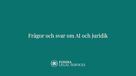 Thumbnail for Frågor och svar om AI och juridik