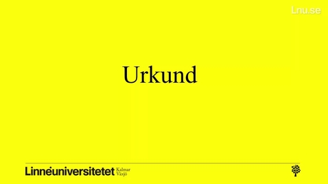 Thumbnail for Introduktion Urkund