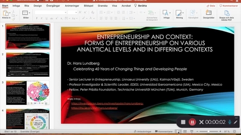 Thumbnail for Entreprenörskap och kontext