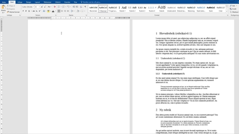 Thumbnail for Innehållsförteckning i Word 2016