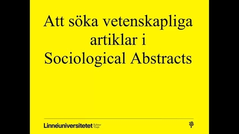 Thumbnail for Sociological abstracts