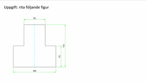 Thumbnail for AutoCad rita en figur med linjer