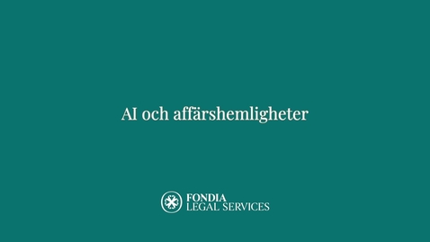 Thumbnail for AI och affärshemligheter