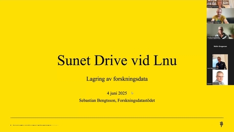 Thumbnail for Forskningsdatastöd - Sunet Drive och datahanteringsplaner