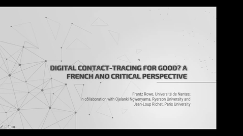 Thumbnail for Digital contact tracing during Covid-19: A French perspective