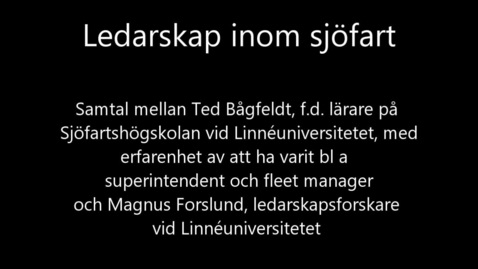 Thumbnail for Ledarskap inom sjöfart