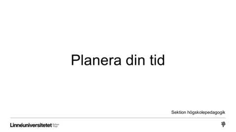 Thumbnail for Baspaket Studera: Planera din tid