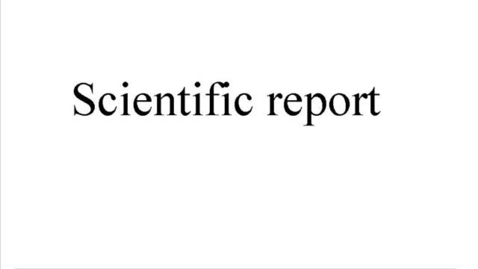 Thumbnail for Scientific report