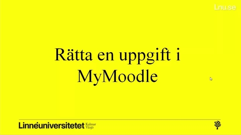 Thumbnail for MyMoodle rätta en uppgift