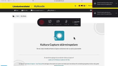 Thumbnail for Kaltura Capture problem Mac