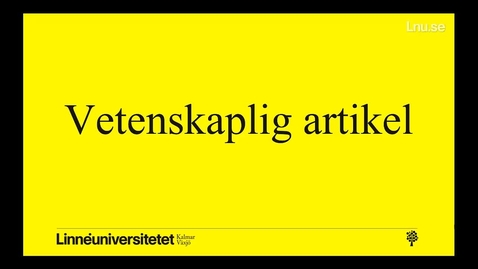 Thumbnail for Vetenskaplig artikel