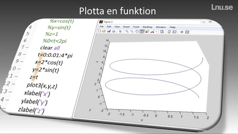 Thumbnail for Plotta en funktion i matlab