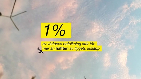 Thumbnail for 1 procent av världens befolkning står för mer än hälften av flygets koldioxidutsläpp