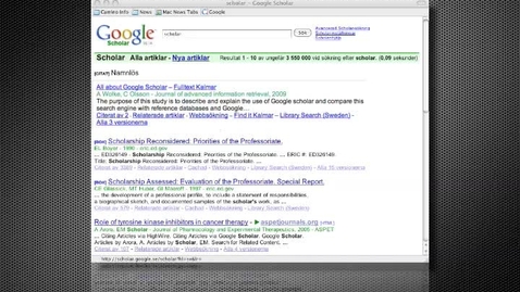 Thumbnail for Att tyda sökresultat i Google Scholar
