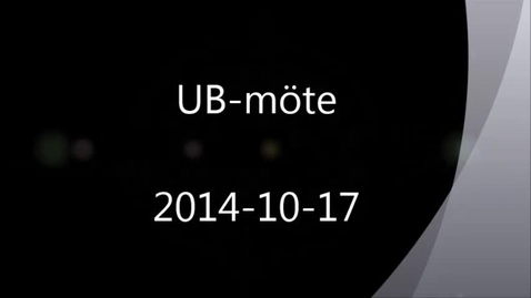 Thumbnail for UB-möte 2014-10-17