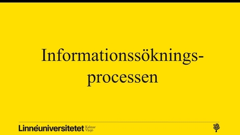Thumbnail for Informationssökningsprocessen