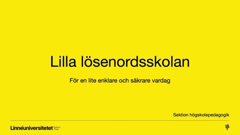Thumbnail for Lilla lösenordsskolan