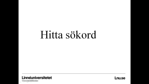 Thumbnail for Hitta sökord