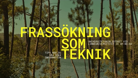 Thumbnail for Frassökning