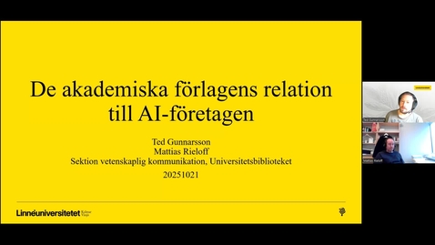 Thumbnail for De akademiska förlagens relation till AI-företagen