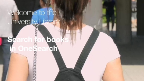 Thumbnail for Search for books in OneSearch