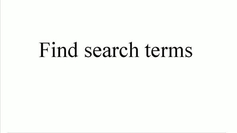 Thumbnail for Find search terms
