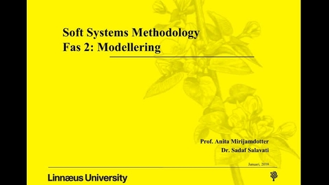 Thumbnail for Soft Systems Methodology - fas 2: modellering