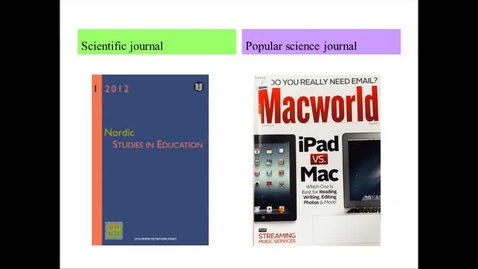 Thumbnail for Scientific journal &amp; popular science journal