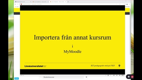 Thumbnail for Importera från annat kursrum i MyMoodle