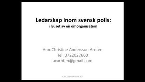 Thumbnail for Om polisen som lärande organisation