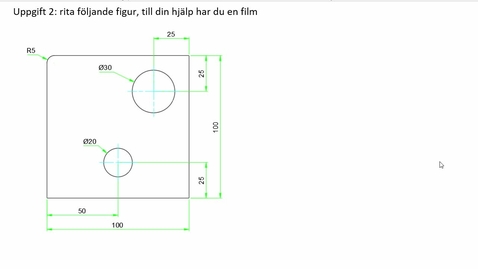 Thumbnail for Rita en platta i autocad med hal