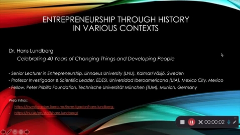 Thumbnail for Entreprenörer genom historien i olika kontexter - Del 1