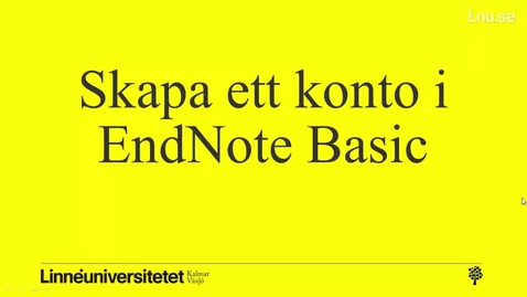 Thumbnail for EndNote - skapakonto