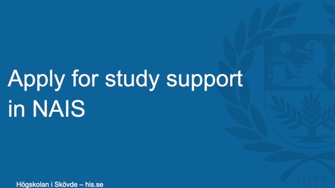 Thumbnail for Apply for study support in NAIS