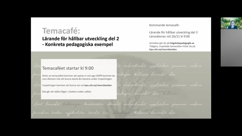 Thumbnail for Temacafé Lärande för hållbar utveckling - del 2